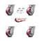Service Caster 4 Inch Kingpinless Poly on Aluminum Wheel Swivel Caster Set with Swivel Locks SCC-KP30S420-PAR-BSL-4 - alternate 4